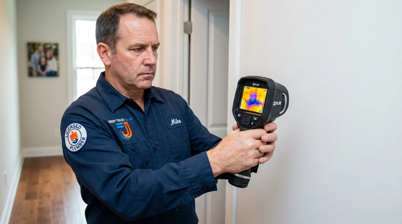 Thermal imaging leak detection by Johns Plumbing LLC in Newaygo